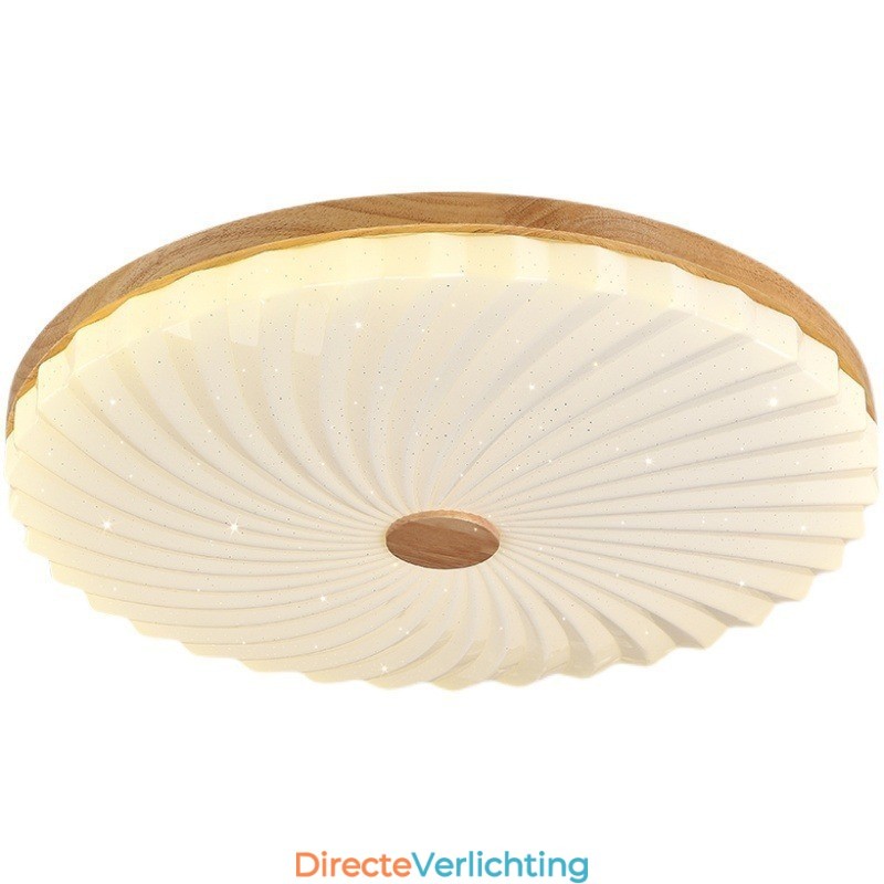 Nordic Ronde Eenvoudige Moderne Massief Houten Plafondlamp