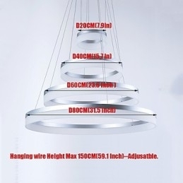 Acryl kroonluchter ring hanglamp verlichtingsarmaturen met