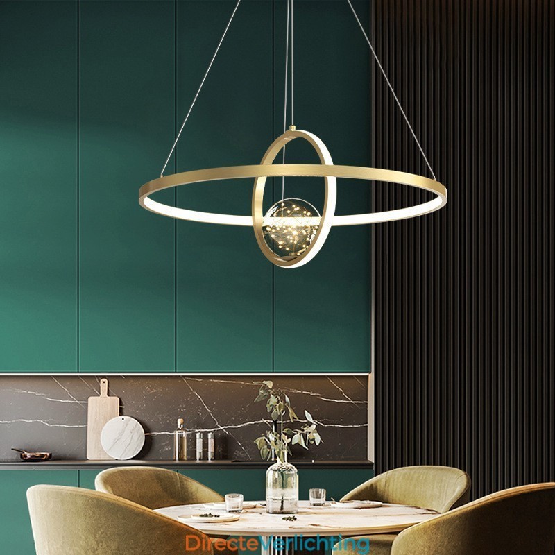 Nordic Modern Gouden Cirkel Hanglamp