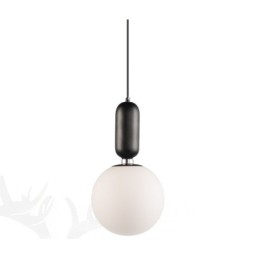 Moderne, eigentijdse hanglamp met glazen kap