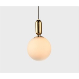 Moderne, eigentijdse hanglamp met glazen kap