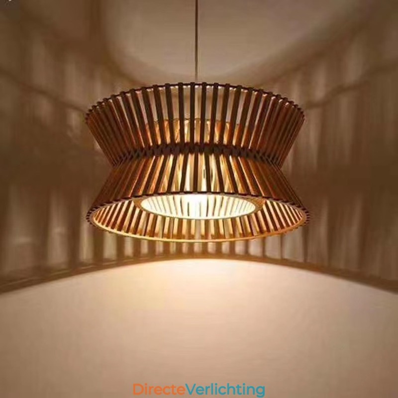 Vintage houten hanglamp
