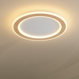 Ronde houten moderne plafondlamp voor binnenverlichting