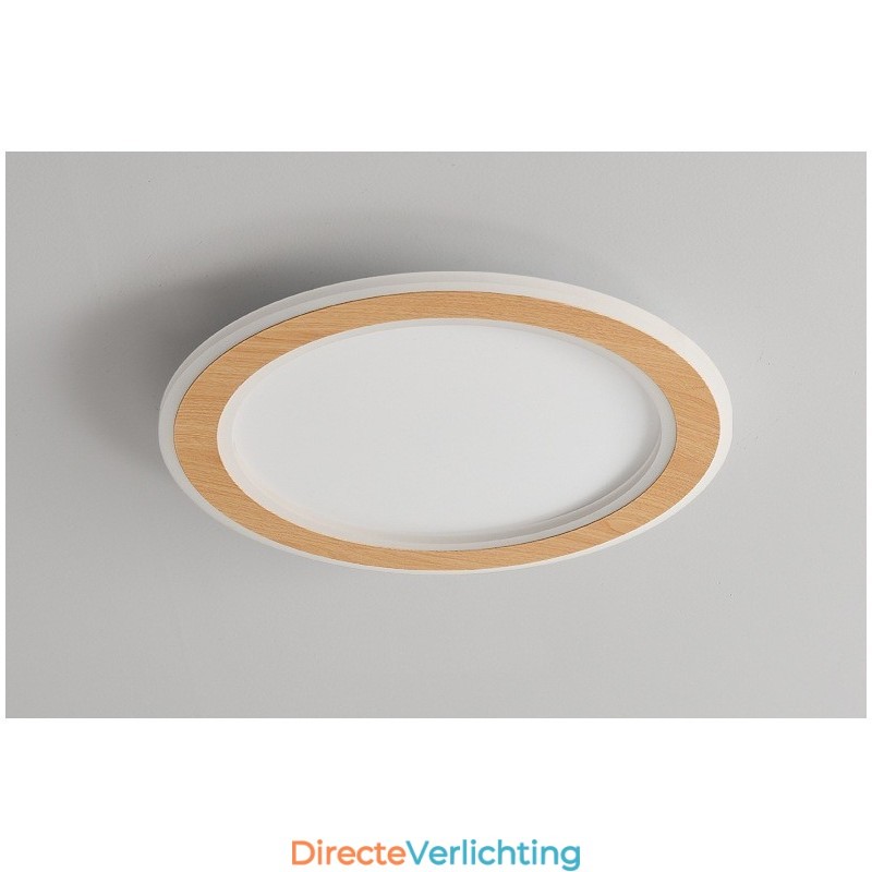 Ronde houten moderne plafondlamp voor binnenverlichting