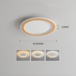 Ronde houten moderne plafondlamp voor binnenverlichting