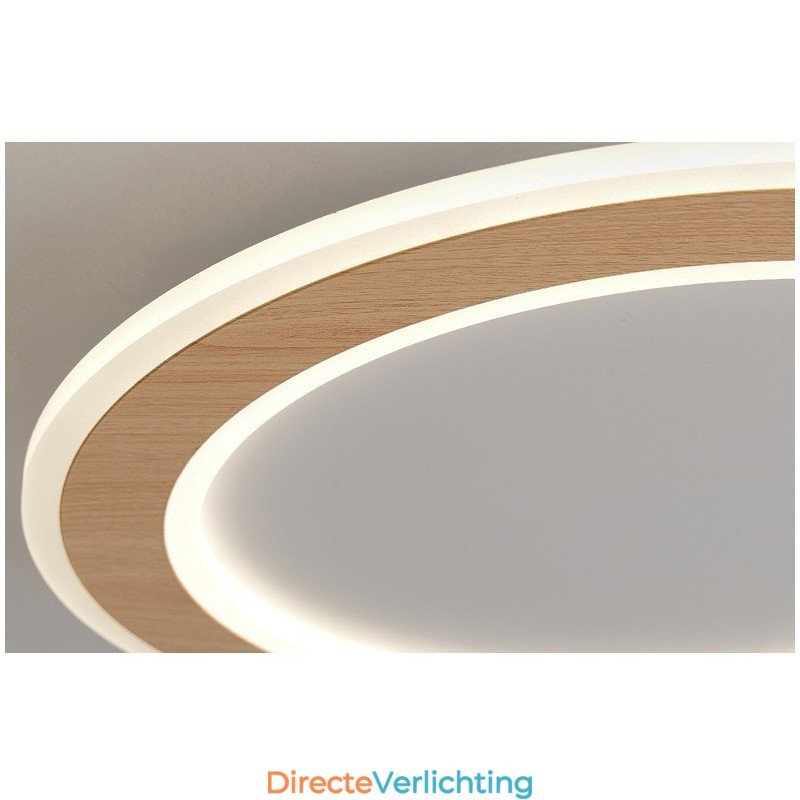 Ronde houten moderne plafondlamp voor binnenverlichting