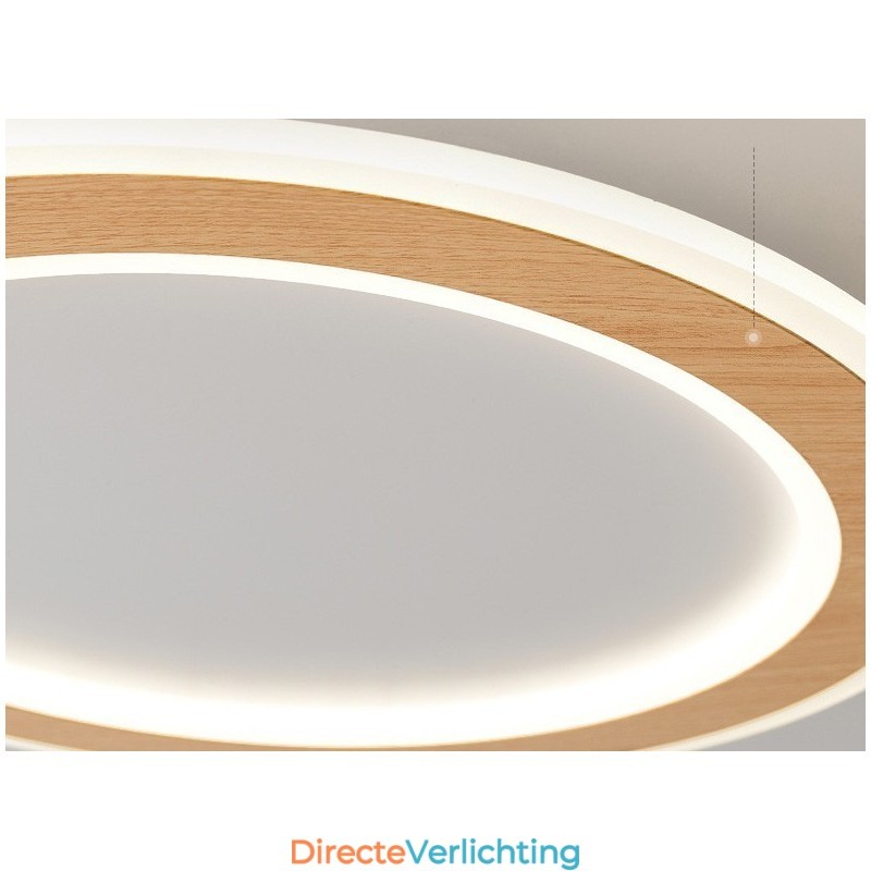 Ronde houten moderne plafondlamp voor binnenverlichting