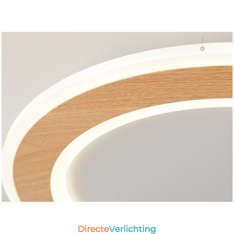 Ronde houten moderne plafondlamp voor binnenverlichting