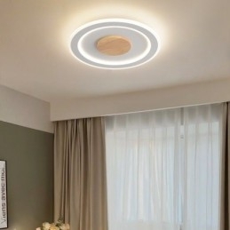Ronde houten moderne plafondlamp voor binnenverlichting