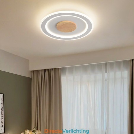 Ronde houten moderne plafondlamp voor binnenverlichting Ronde houten moderne plafondlamp voor binnenverlichting