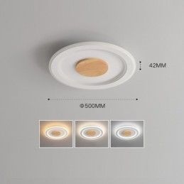 Ronde houten moderne plafondlamp voor binnenverlichting