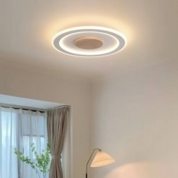 Ronde houten moderne plafondlamp voor binnenverlichting