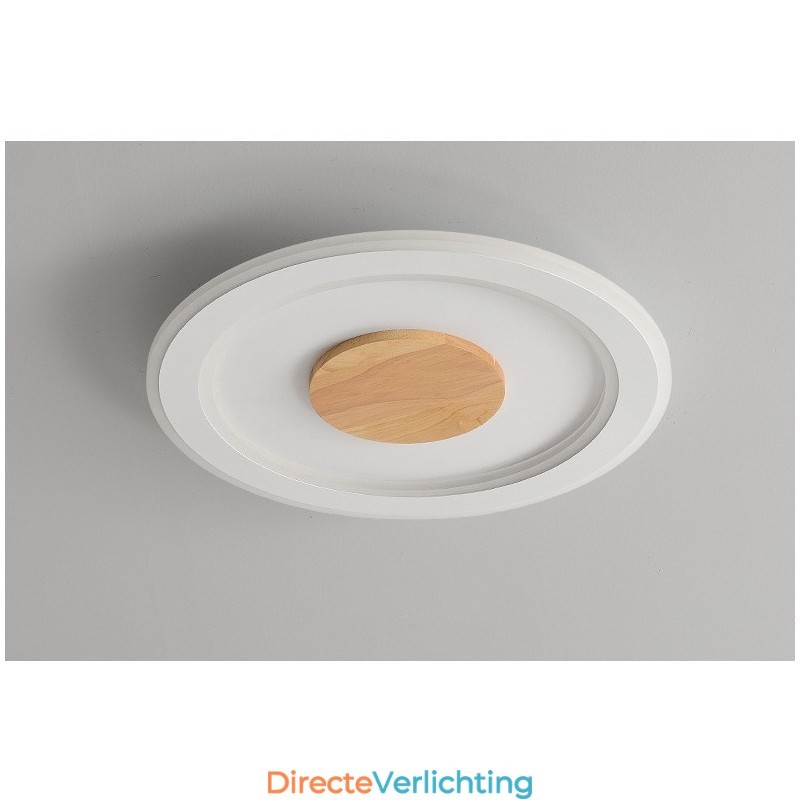Ronde houten moderne plafondlamp voor binnenverlichting
