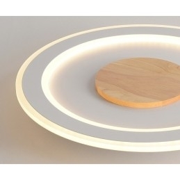Ronde houten moderne plafondlamp voor binnenverlichting