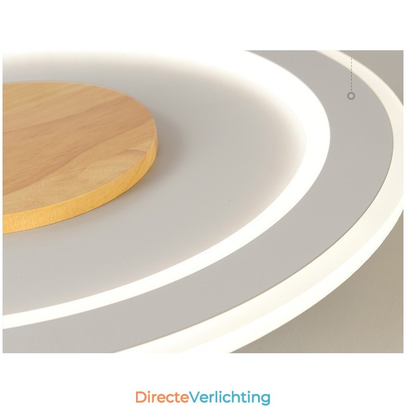 Ronde houten moderne plafondlamp voor binnenverlichting