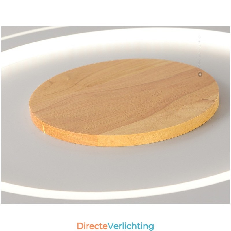 Ronde houten moderne plafondlamp voor binnenverlichting