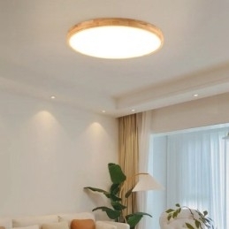 Ronde houten moderne plafondlamp voor binnenverlichting