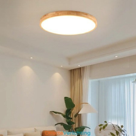 Ronde houten moderne plafondlamp voor binnenverlichting Ronde houten moderne plafondlamp voor binnenverlichting