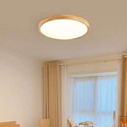Ronde houten moderne plafondlamp voor binnenverlichting