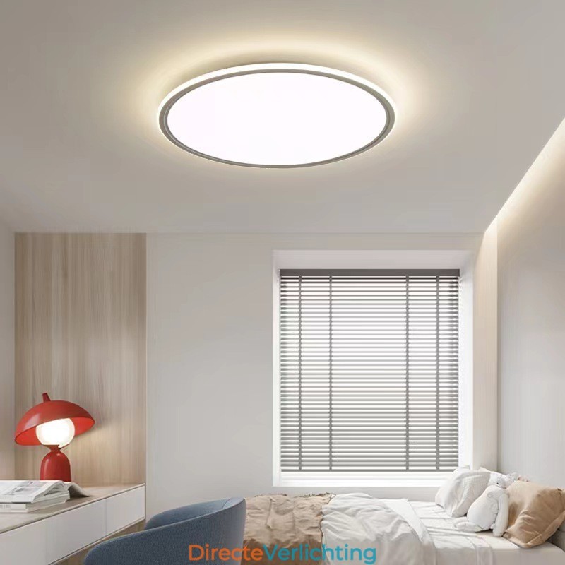Nordic 3,5 cm dikke ronde plafondlamp met volledig spectrum voor oogbescherming, dimbaar voor binnen