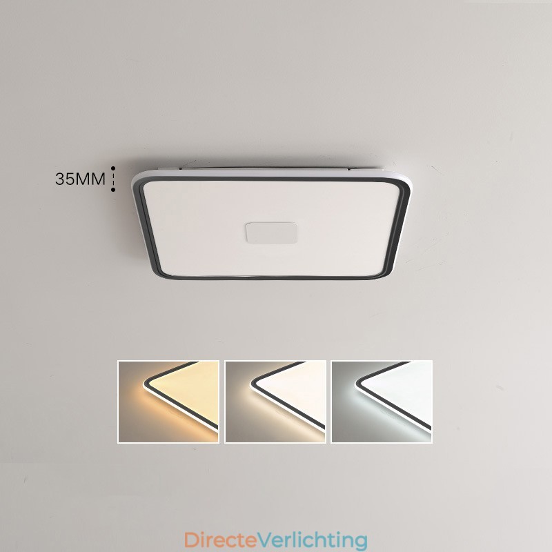 Moderne dimbare vierkante plafondlamp met volledig spectrum oogbescherming