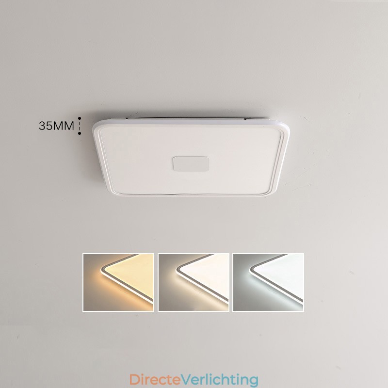 Moderne dimbare vierkante plafondlamp met volledig spectrum oogbescherming