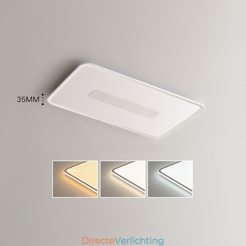 Moderne grote dimbare rechthoekige plafondlamp met volledig spectrum oogbescherming
