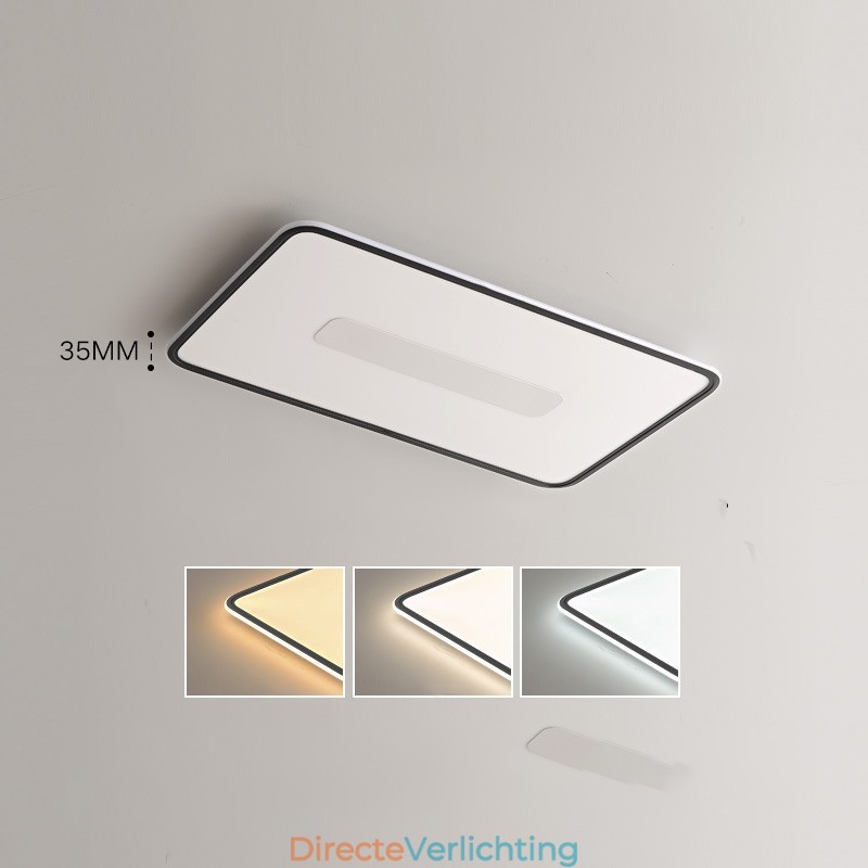 Moderne grote dimbare rechthoekige plafondlamp met volledig spectrum oogbescherming