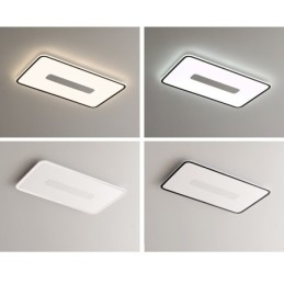Moderne grote dimbare rechthoekige plafondlamp met volledig spectrum oogbescherming