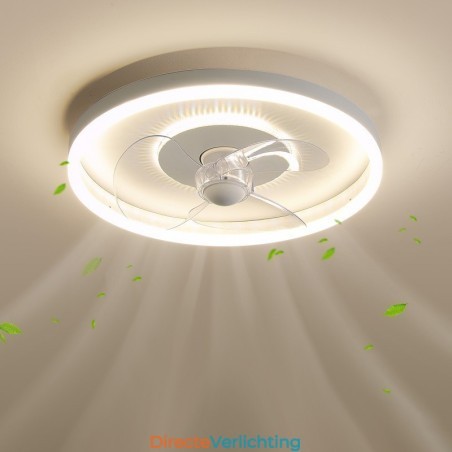 Moderne ronde ultradunne stille onzichtbare volledige spectrum oogbescherming dimbare inbouwventilatorlamp Moderne ronde ultradunne stille onzichtbare volledige spectrum oogbescherming dimbare inbouwventilatorlamp