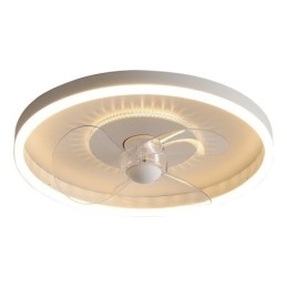 Moderne ronde ultradunne stille onzichtbare volledige spectrum oogbescherming dimbare inbouwventilatorlamp