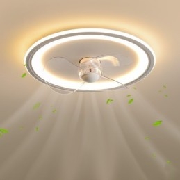Nordic Round Ultradunne Stille Onzichtbare Dimbare Inbouwventilatorlamp Volledig spectrum Oogbescherming