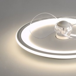 Nordic Round Ultradunne Stille Onzichtbare Dimbare Inbouwventilatorlamp Volledig spectrum Oogbescherming