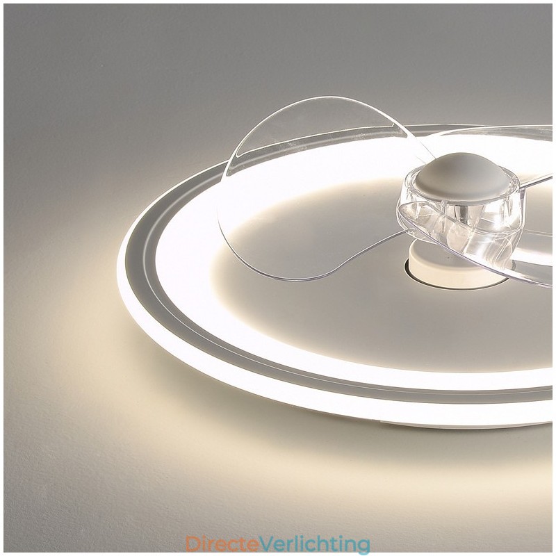 Nordic Round Ultradunne Stille Onzichtbare Dimbare Inbouwventilatorlamp Volledig spectrum Oogbescherming