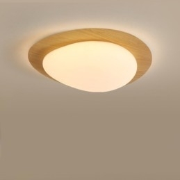 Dimbare Full Spectrum Oogbescherming Nordic Log Grain Pebble Plafondlamp