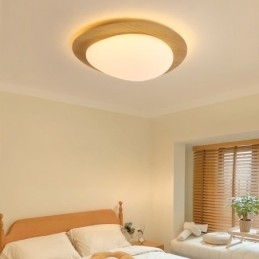 Dimbare Full Spectrum Oogbescherming Nordic Log Grain Pebble Plafondlamp
