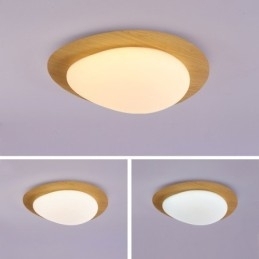 Dimbare Full Spectrum Oogbescherming Nordic Log Grain Pebble Plafondlamp