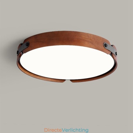 Nordic Ronde Eenvoudige Zwarte Walnoot Houten Plafondlamp Nordic Ronde Eenvoudige Zwarte Walnoot Houten Plafondlamp