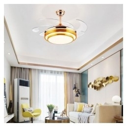 Moderne plafondventilatorlamp ABS-ventilatorblad Acrylverlichting