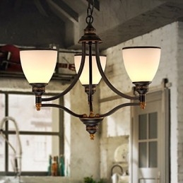 Retro Minimalistische Plafondlampen Europese Stijl Glazen Plafondlampen Lamp