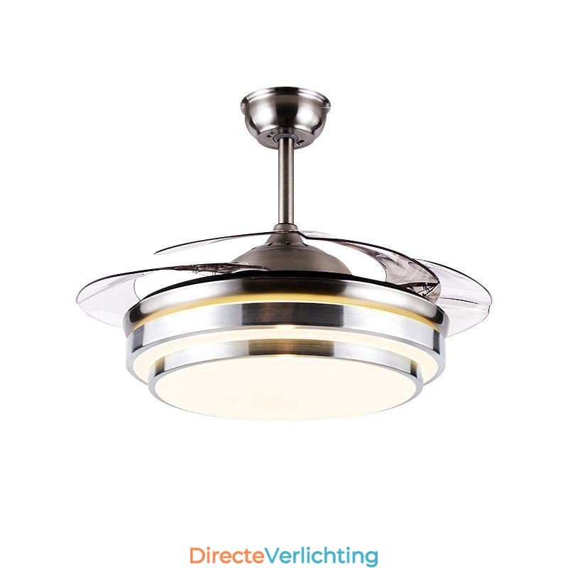 Moderne plafondventilatorlamp ABS-ventilatorblad Acrylverlichting