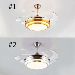 Moderne plafondventilatorlamp ABS-ventilatorblad Acrylverlichting