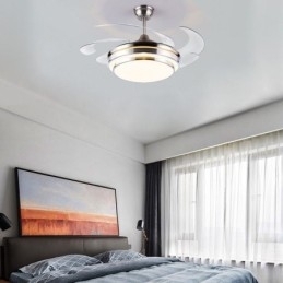 Moderne plafondventilatorlamp ABS-ventilatorblad Acrylverlichting
