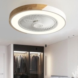 Slimme plafondventilator met verlichting, afstandsbediening, decoratieve ventilatorlamp