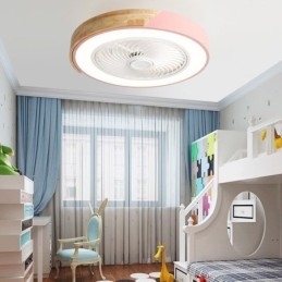 Slimme plafondventilator met verlichting, afstandsbediening, decoratieve ventilatorlamp