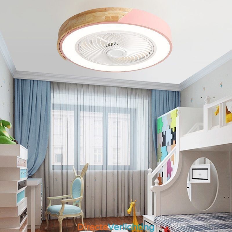Slimme plafondventilator met verlichting, afstandsbediening, decoratieve ventilatorlamp