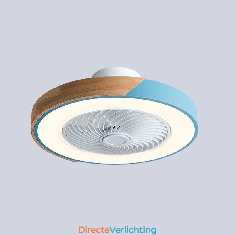 Slimme plafondventilator met verlichting, afstandsbediening, decoratieve ventilatorlamp