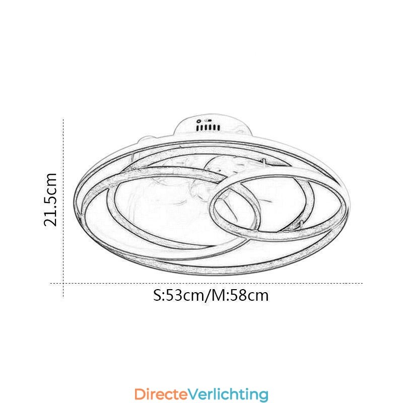 Moderne plafondlampen cirkelringen design plafondventilator