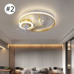 Plafondventilator met verlichting Decoratieventilatorlamp Acryl