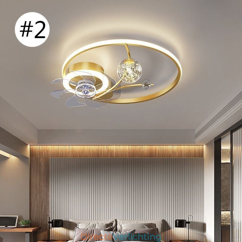 Plafondventilator met verlichting Decoratieventilatorlamp Acryl